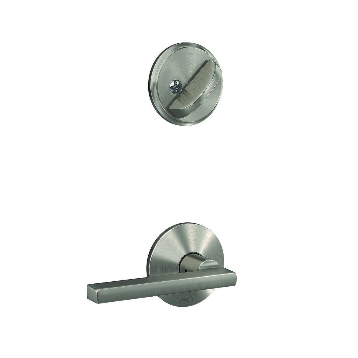 Schlage FC59LAT619KIN satin nickel interior active trim