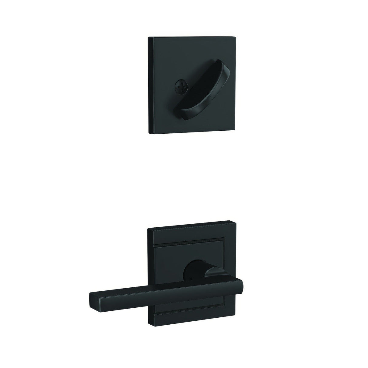 Schlage FC59LAT622ULD matte black interior active trim