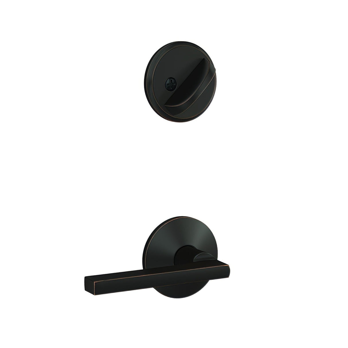Schlage FC59LAT716KIN aged bronze interior active trim