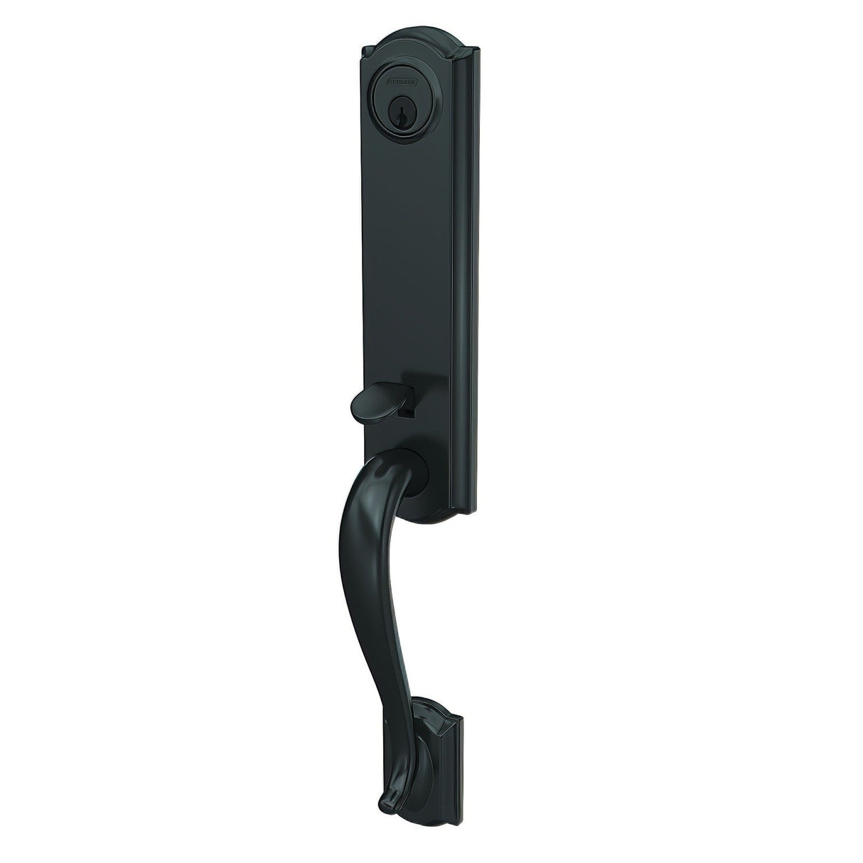 Schlage FCT58CAM622 matte black single cylinder handleset