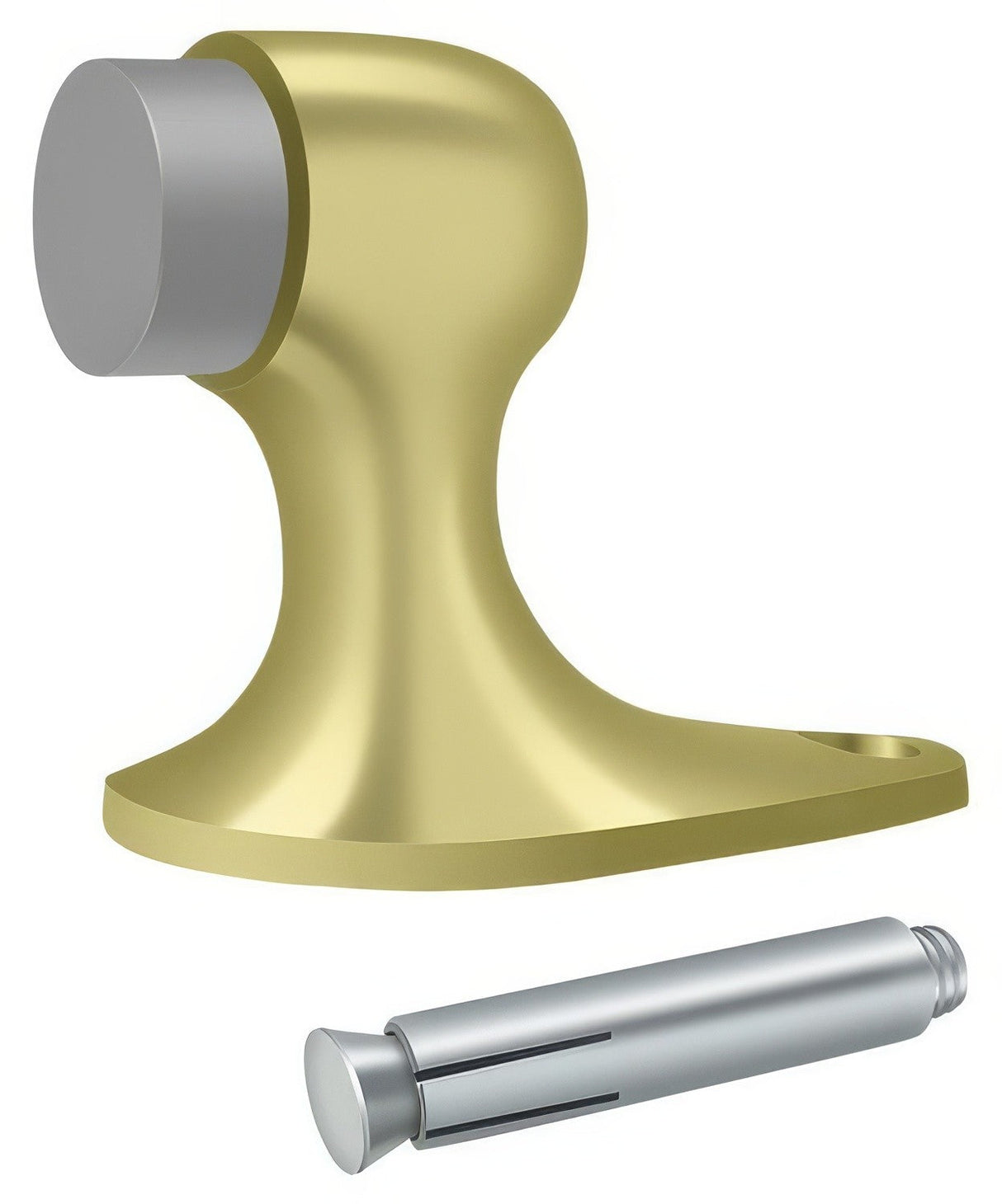 Deltana FDB218U3 polished brass floor stop