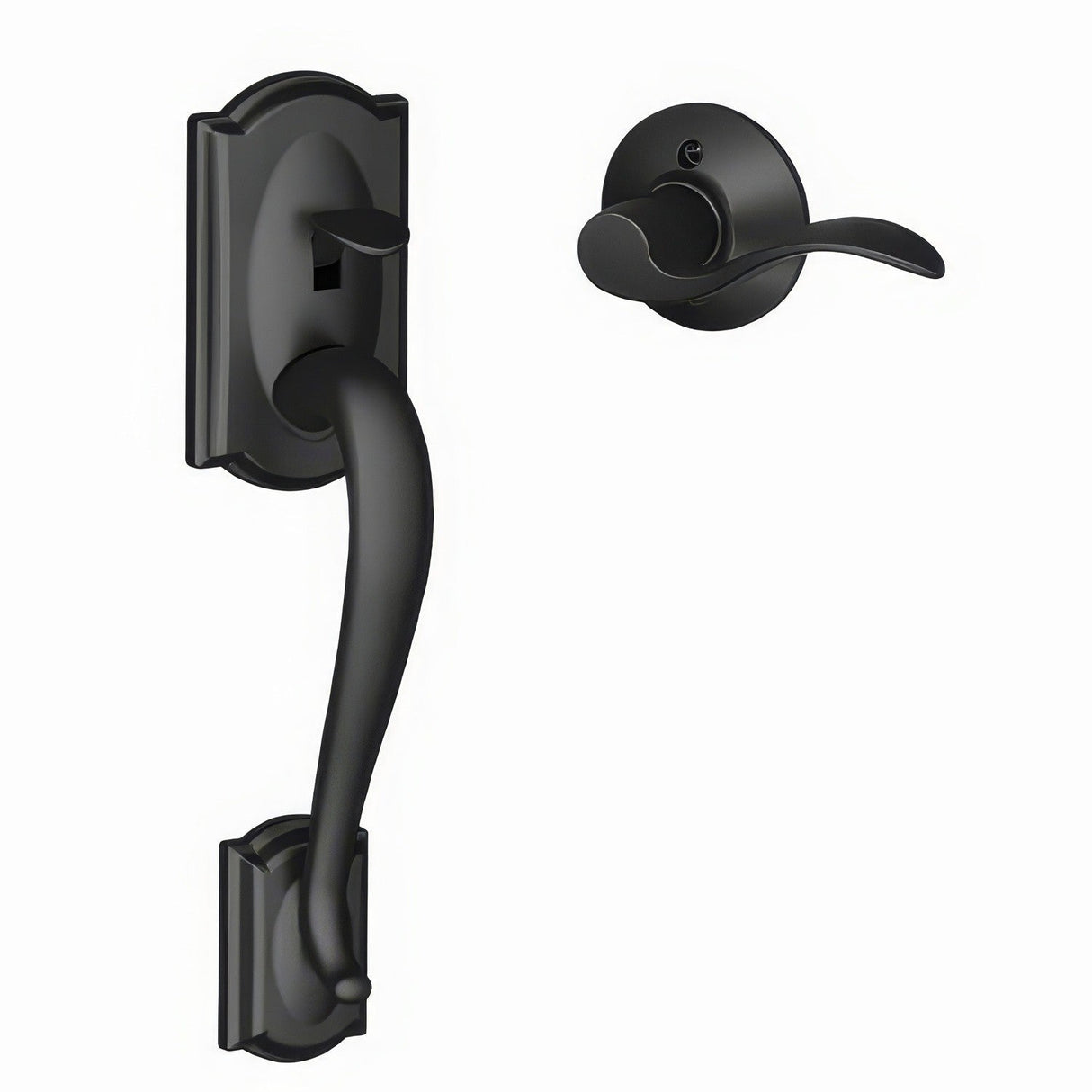 Schlage FE285CAM622ACCRH matte black electronic keypad lower half handleset