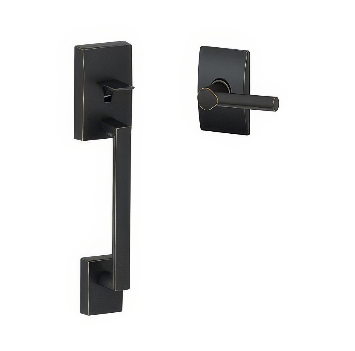 Schlage FE285CEN716BRWCEN aged bronze bottom half handleset