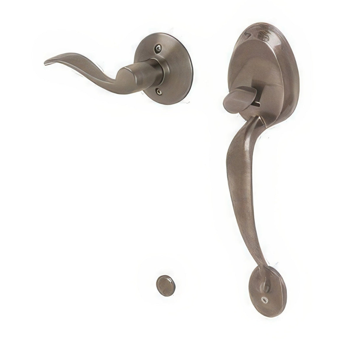 Schlage FE285PLY620ACCRH antique pewter electronic keypad lower half handleset