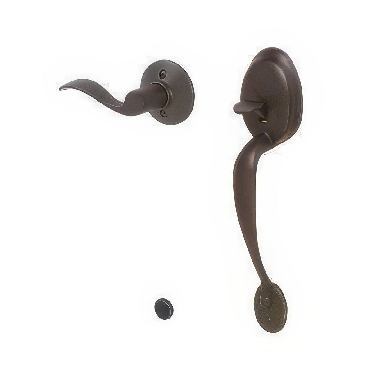 Schlage FE285PLY716ACCRH aged bronze electronic keypad lower half handleset