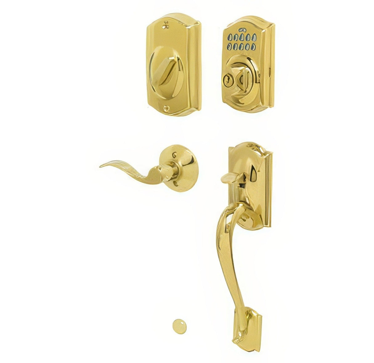 Schlage FE365CAM505ACCRH Accent, Camelot, Electronic Security electronic keypad handleset, additional view