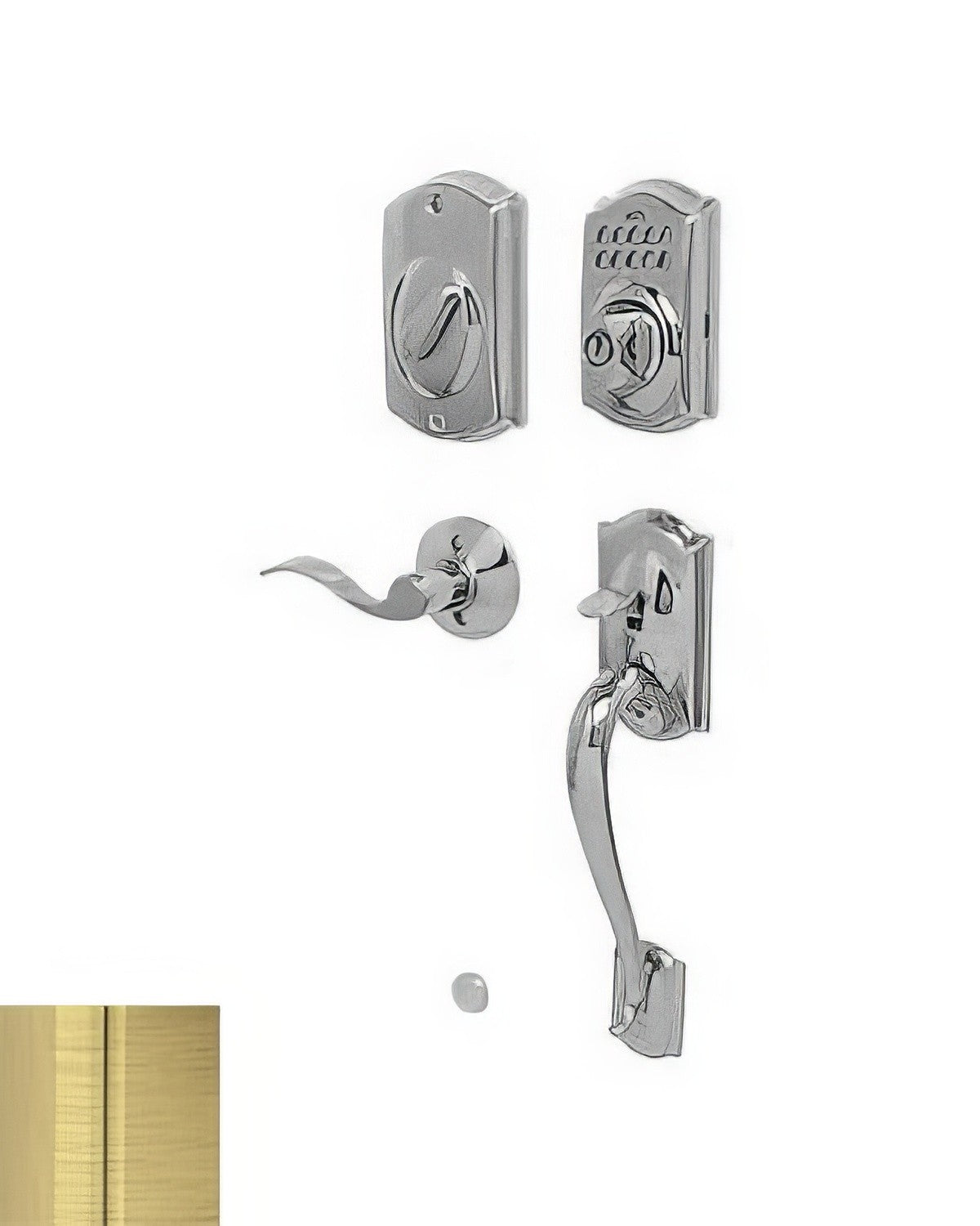 Schlage FE365CAM609ACCRH Accent, Camelot, Electronic Security electronic keypad handleset, additional view