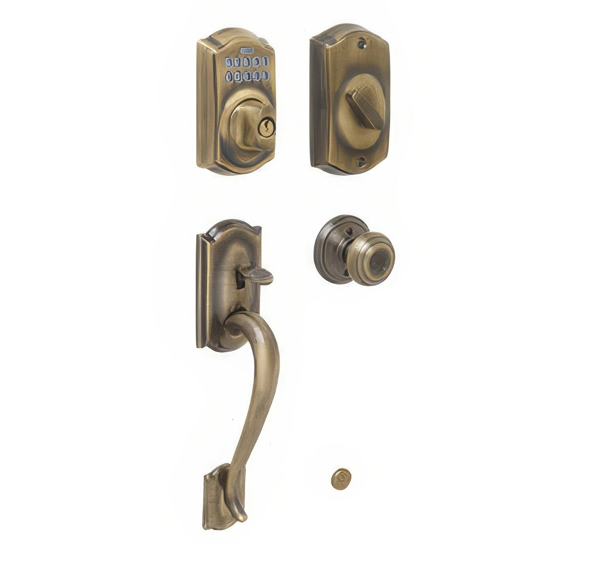 Schlage FE365CAM609GEO Camelot, Electronic Security, Georgian electronic keypad handleset, additional view