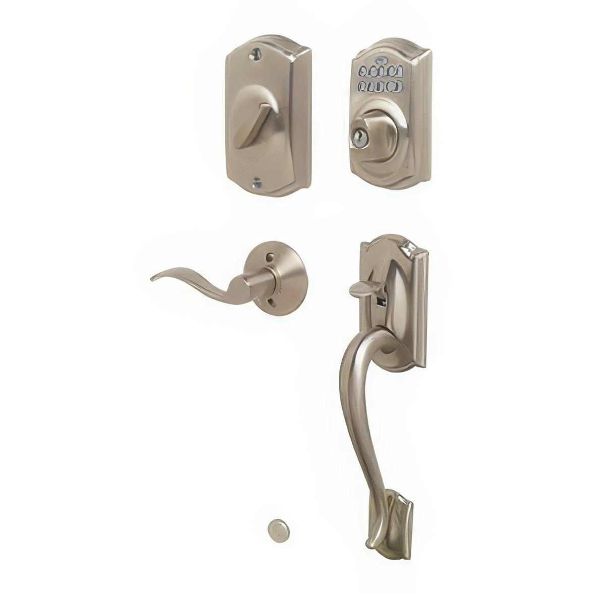 Schlage FE365CAM619ACCRH Accent, Camelot, Electronic Security electronic keypad handleset, additional view