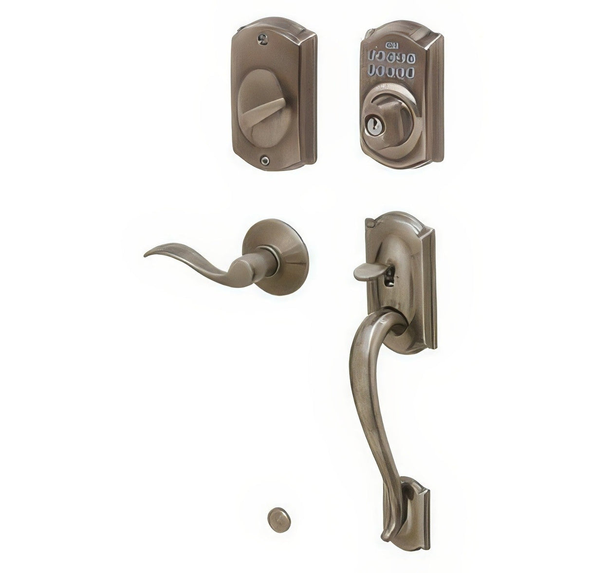 Schlage FE365CAM620ACCRH Accent, Camelot, Electronic Security electronic keypad handleset, additional view