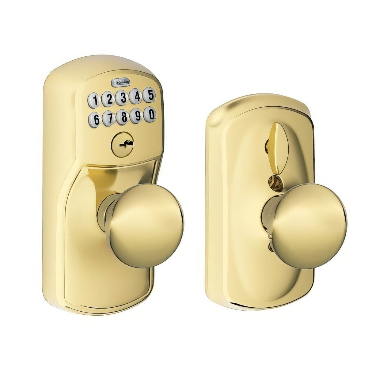 Schlage FE595PLY505PLY Electronic Security keypad entry door knob, additional view