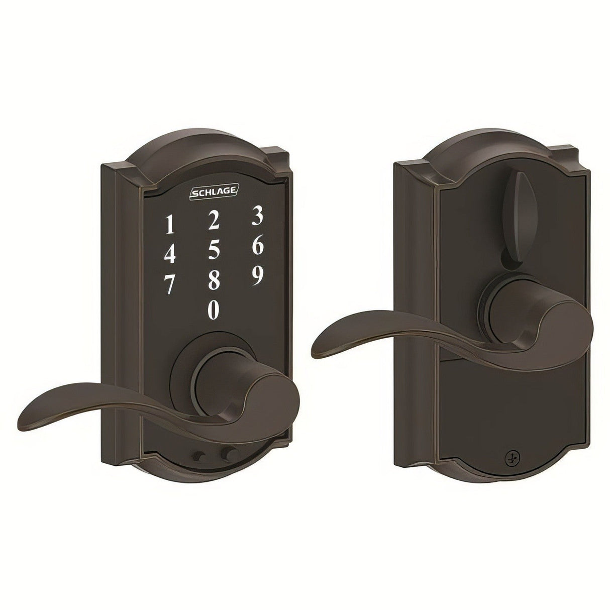 Schlage FE695CAM716ACC aged bronze keyless deadbolt