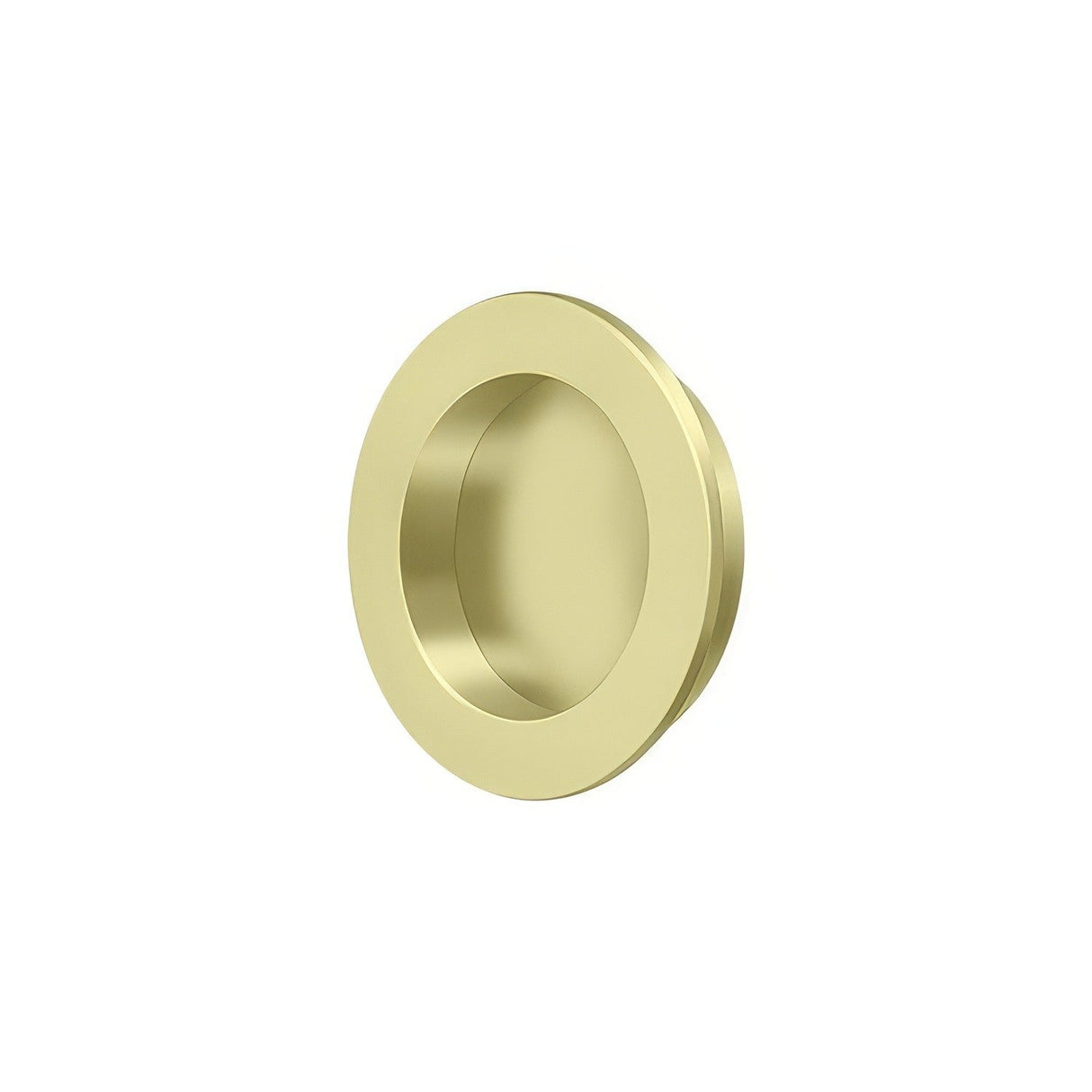 Deltana FP238U3-UNL unlacquered bright brass flush pull