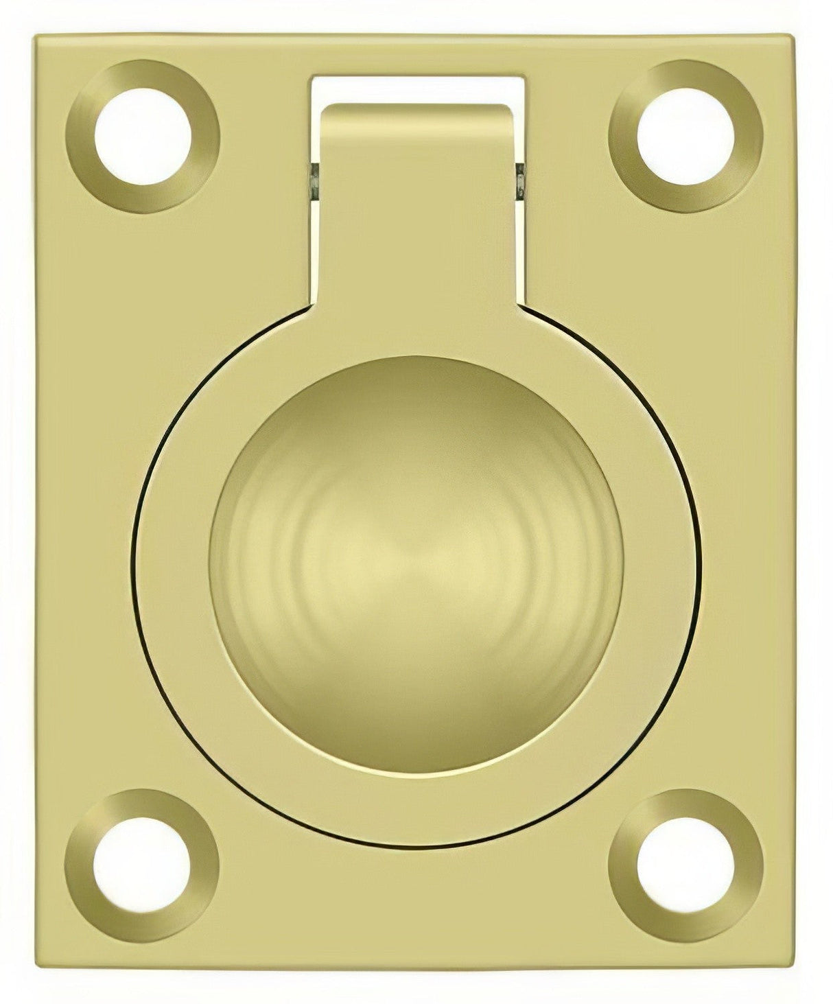 Deltana FRP175U3 polished brass flush ring pull