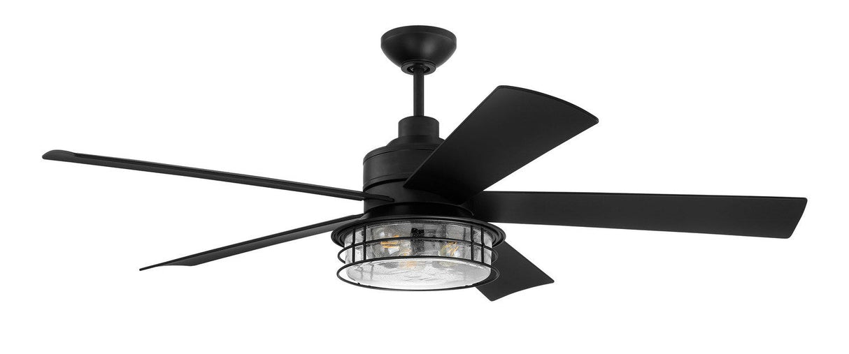 Craftmade GAR56FB5 flat black ceiling fan blades included