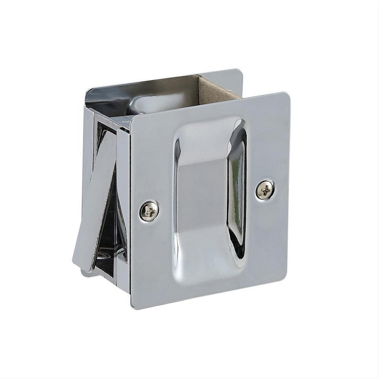 GEO GBH-SDPS-PC 1-3/4" x 2-1/4" Passage Sliding Door Lock Polished Chrome