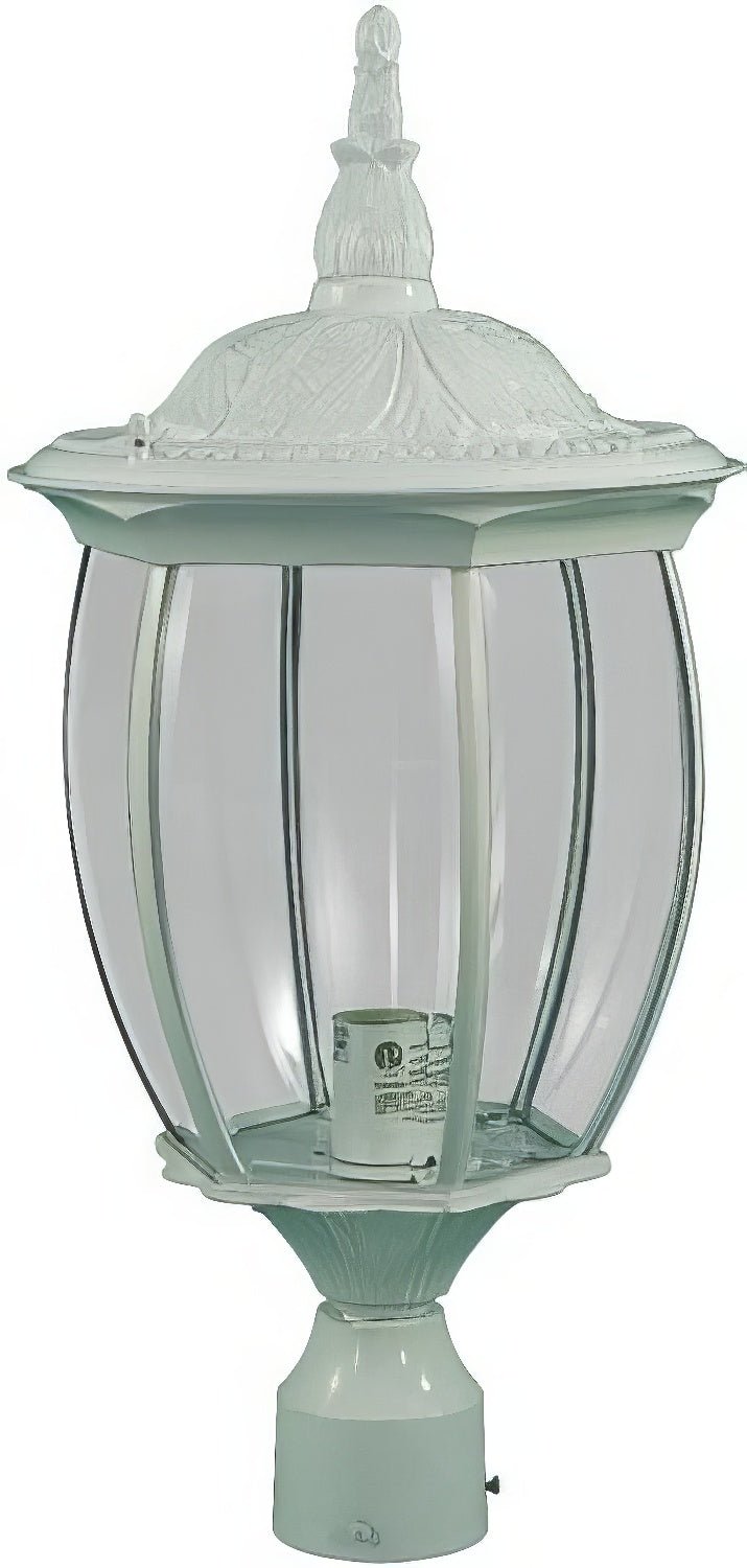 Dabmar Lighting GM102-L6-30K-W white outdoor post light fixture