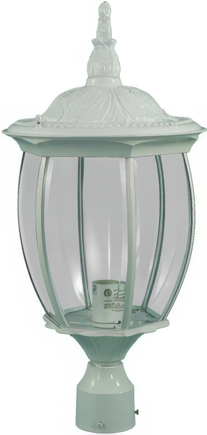 Dabmar Lighting GM102-L9-40K-W white outdoor post light fixture