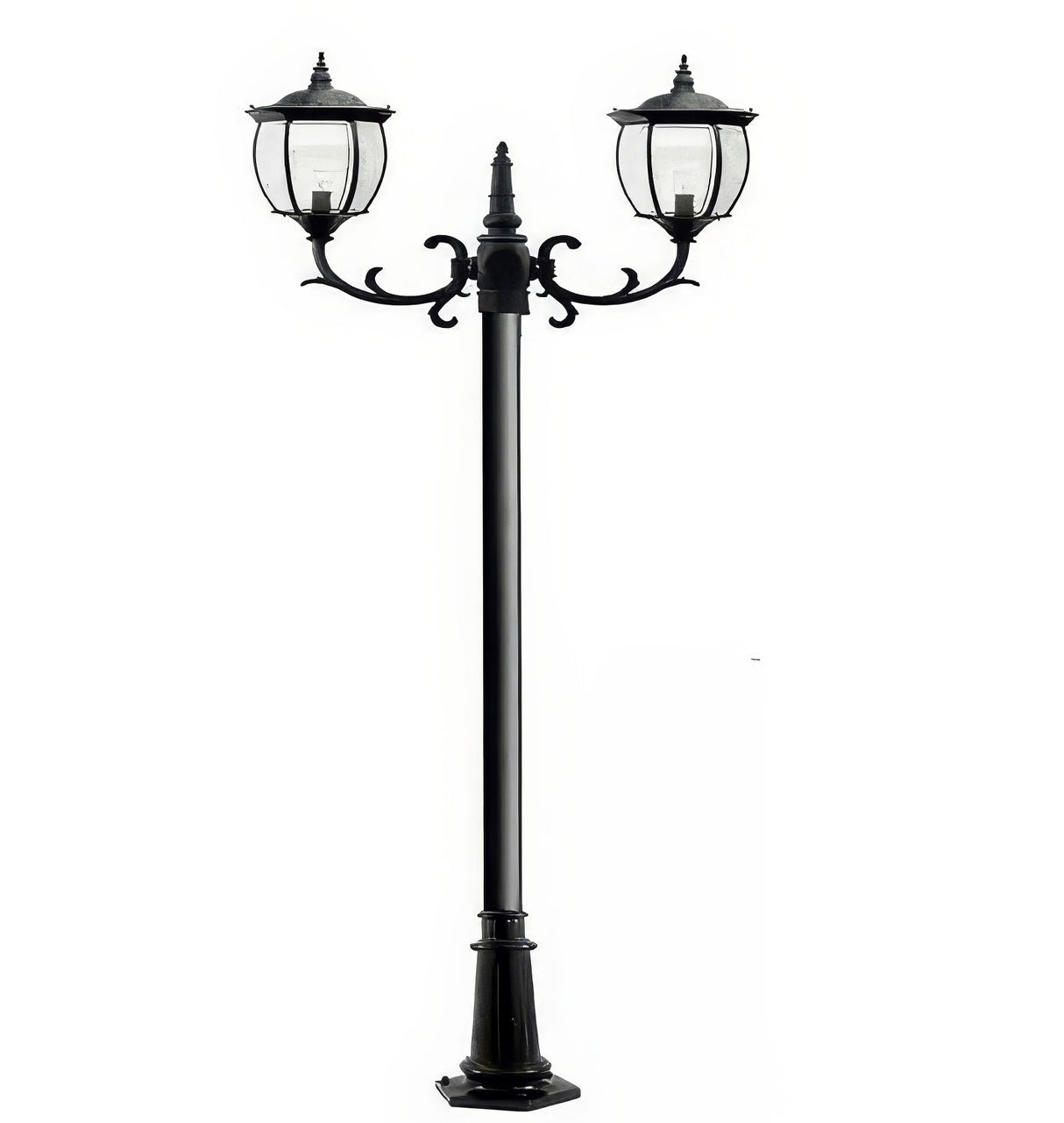 Dabmar Lighting GM1022-L36-30K-B black post light & pole