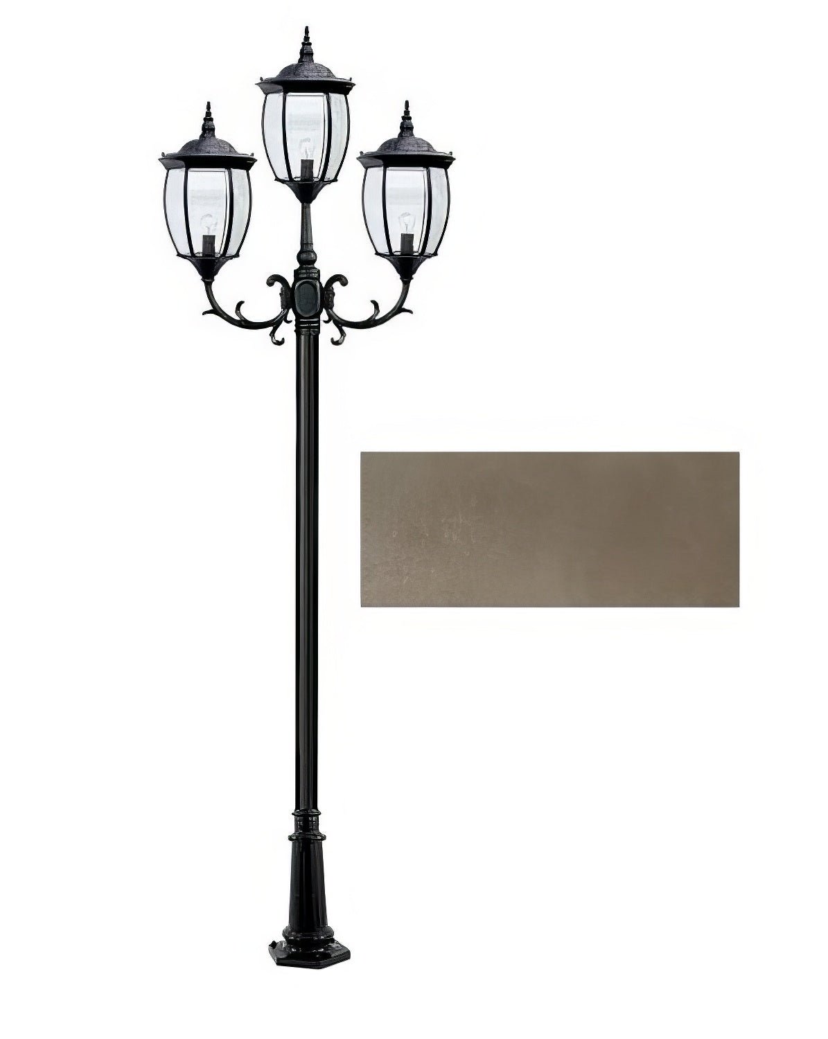 Dabmar Lighting GM1023-BZ bronze post light & pole