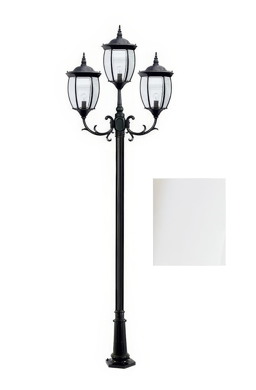 Dabmar Lighting GM1023-W white post light & pole
