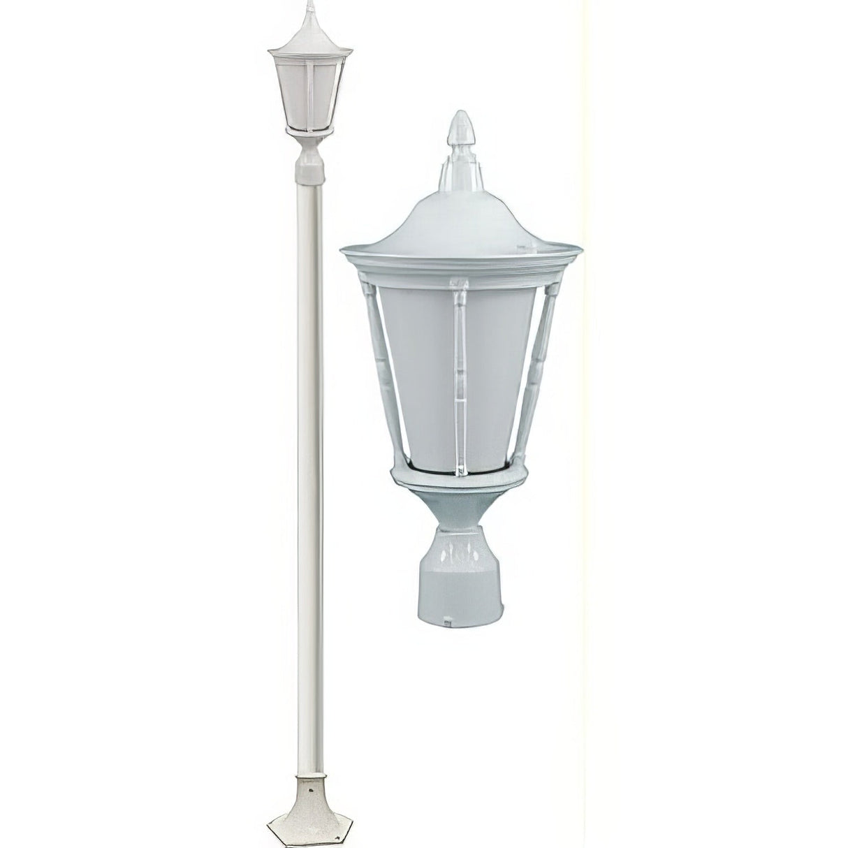 Dabmar Lighting GM1101-LED16-W white post light fixture