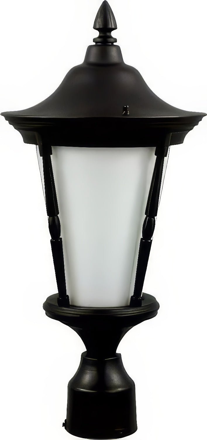 Dabmar Lighting GM112-L6-60K-B black outdoor post light fixture