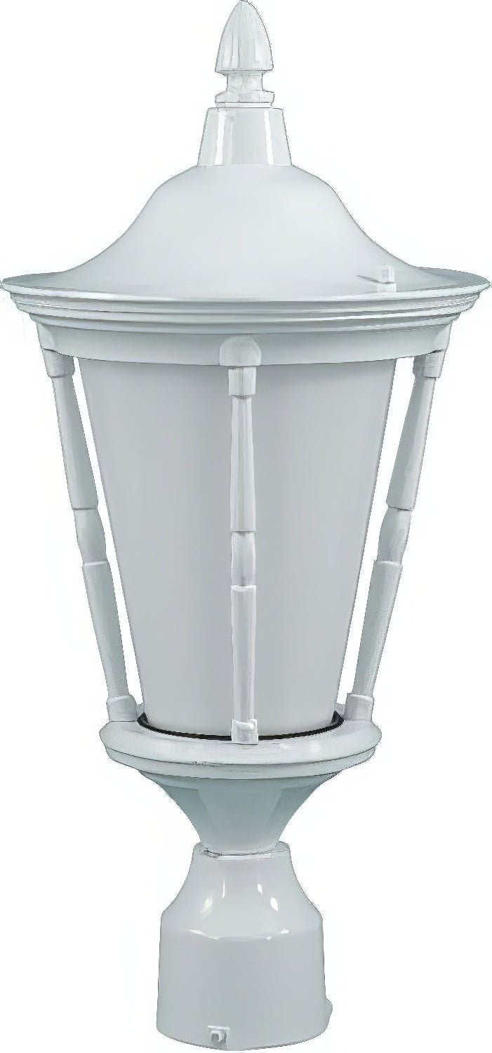 Dabmar Lighting GM112-L9-27K-W white outdoor post light fixture