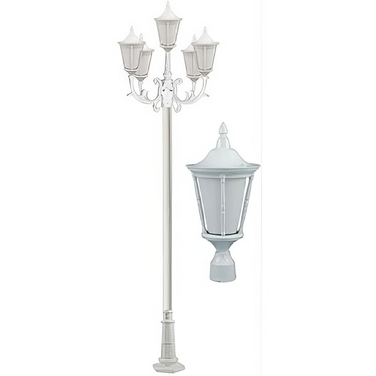 Dabmar Lighting GM1121-W white post fixture