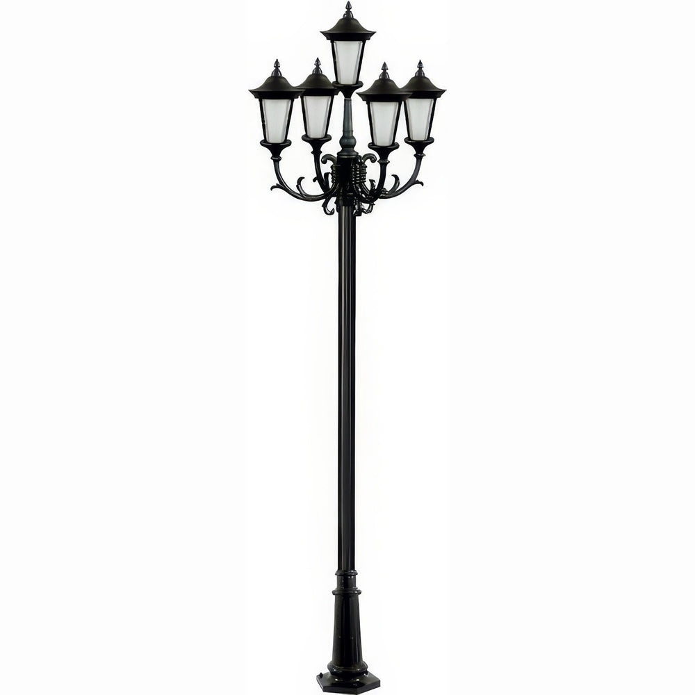 Dabmar Lighting GM1125-L45-27K-B black post light & pole