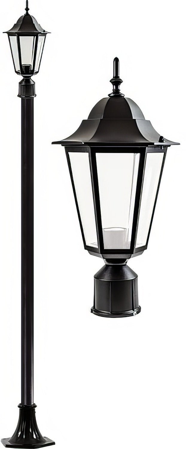 Dabmar Lighting GM1321S-L9-40K-B-FR black post light & pole