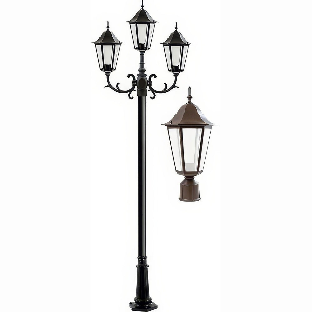 Dabmar Lighting GM1323S-L18-30K-BZ bronze post light & pole