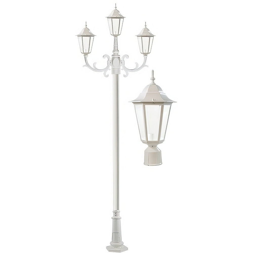 Dabmar Lighting GM1323S-L27-40K-W white post light & pole