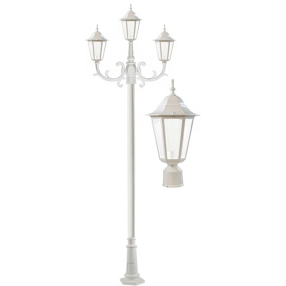 Dabmar Lighting GM1323S-W white post light & pole
