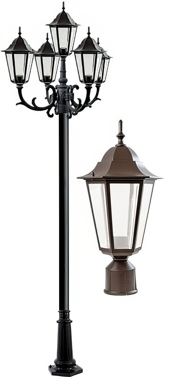 Dabmar Lighting GM1325S-BZ bronze post light & pole