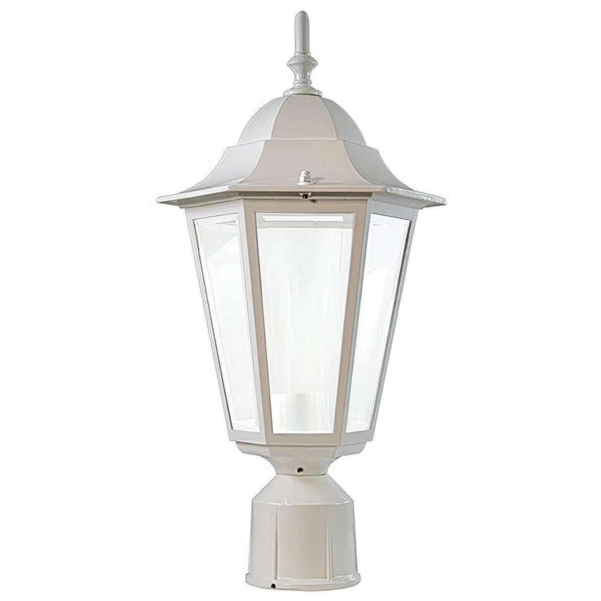 Dabmar Lighting GM132S-L18-65K-W-FR white outdoor post light fixture