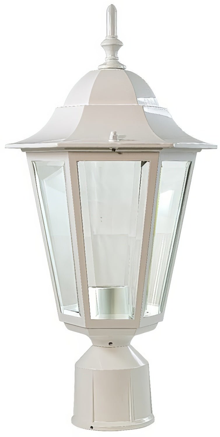 Dabmar Lighting GM132S-L9-27K-W white outdoor post light fixture