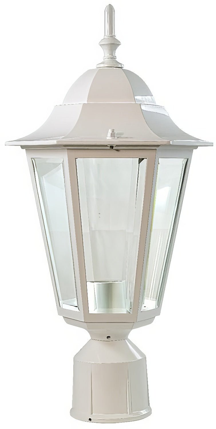 Dabmar Lighting GM132S-L9-40K-W white outdoor post light fixture
