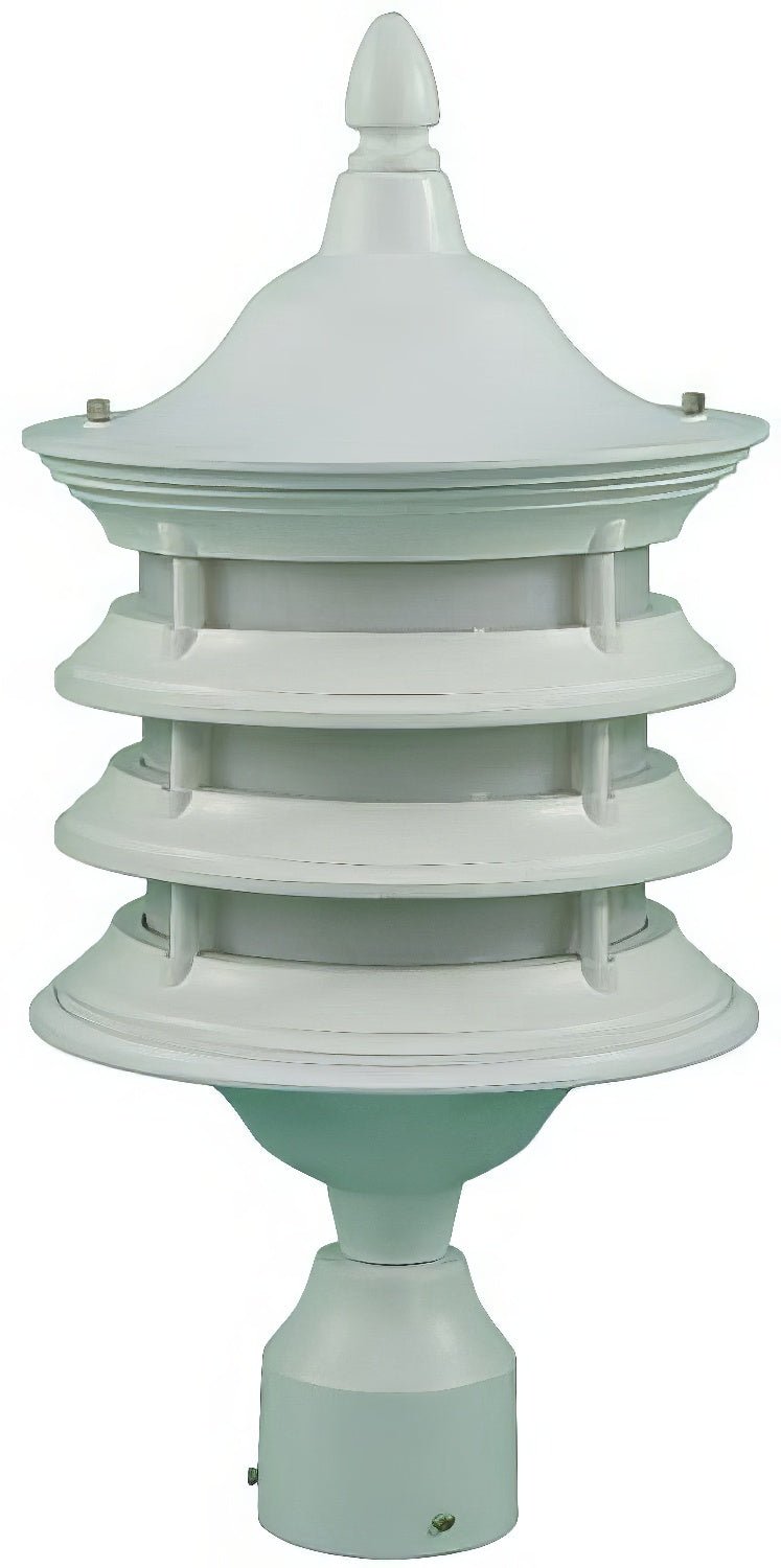 Dabmar Lighting GM182-L6-30K-W white outdoor post light fixture