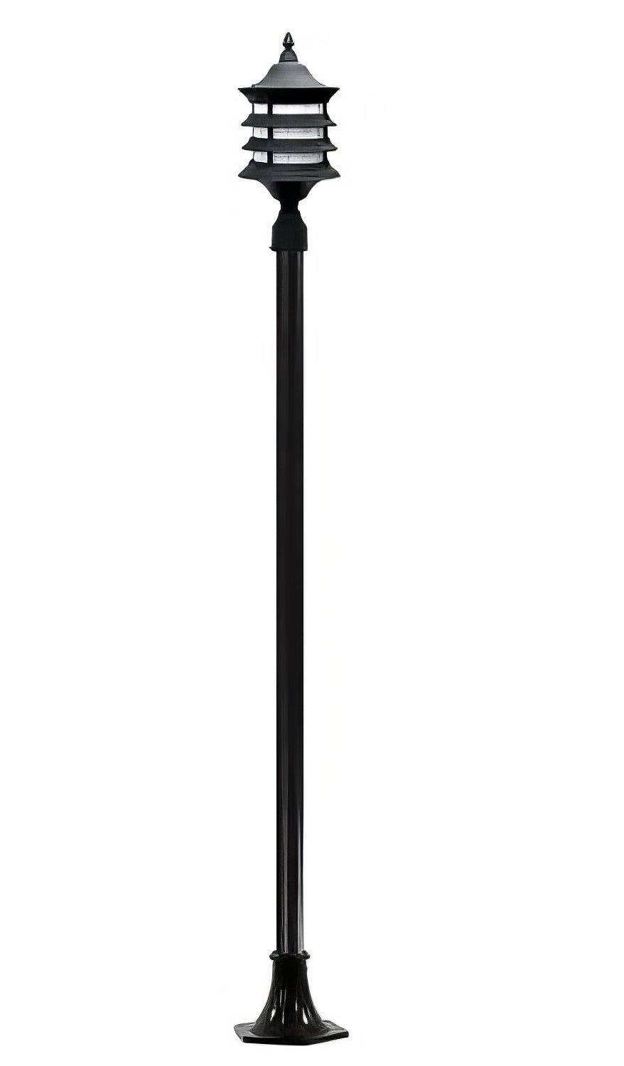 Dabmar Lighting GM1821-L18-30K-B black post light & pole