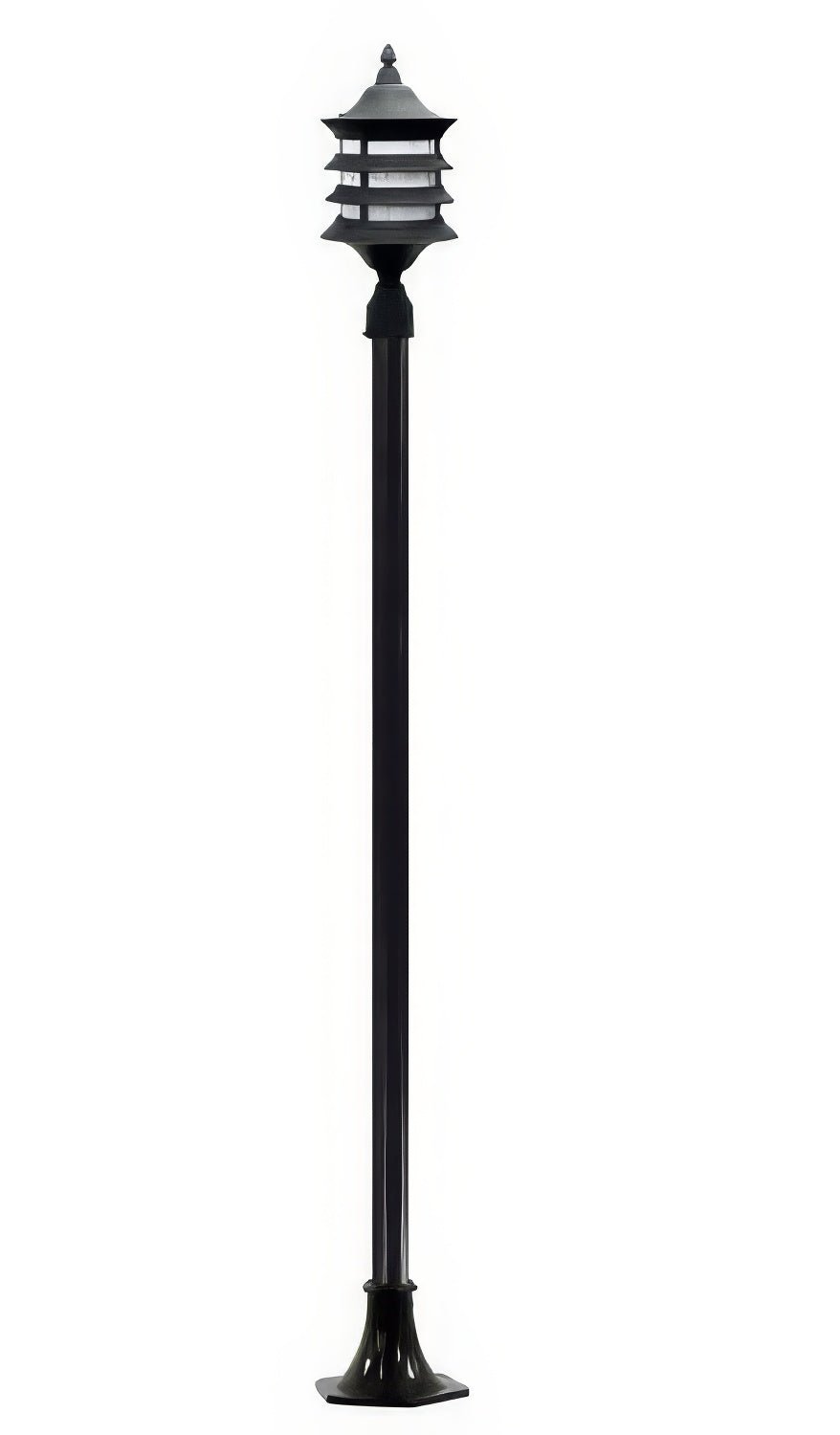 Dabmar Lighting GM1821-L18-65K-B black post light & pole
