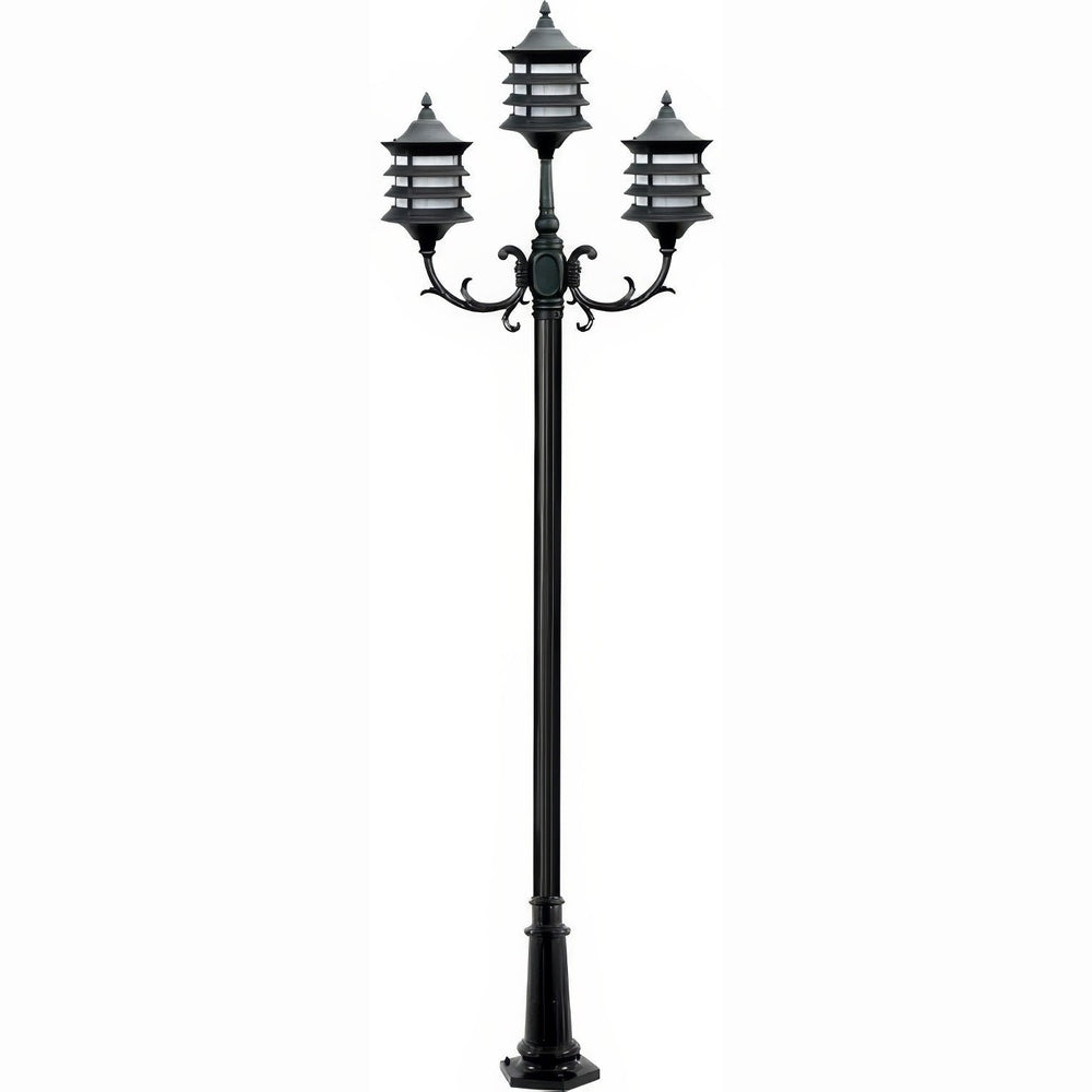 Dabmar Lighting GM1823-L27-27K-B black post light & pole