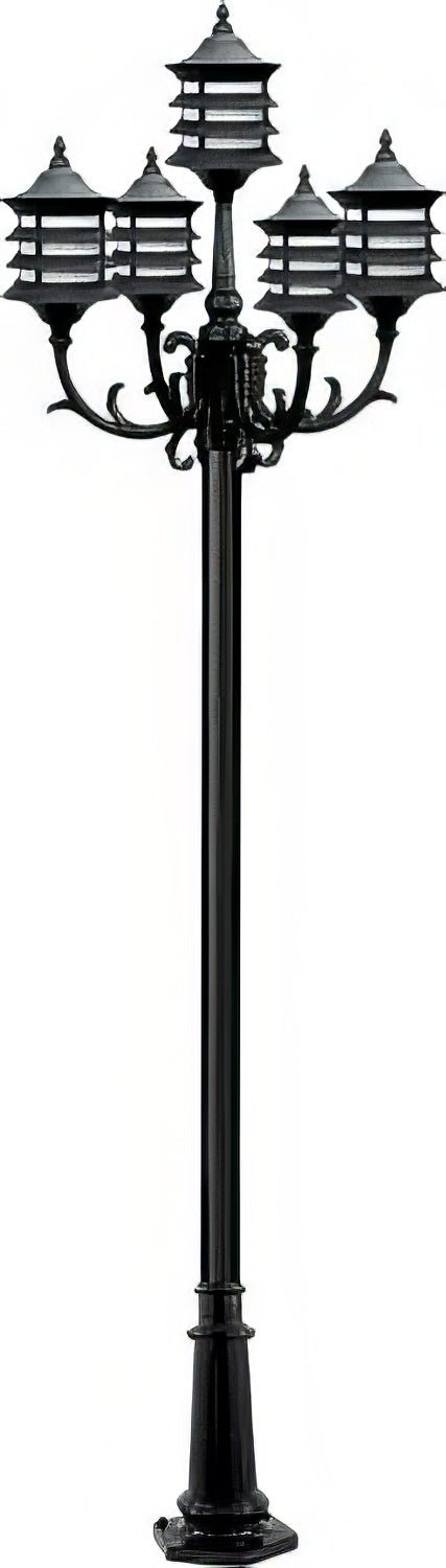 Dabmar Lighting GM1825-B black post light & pole