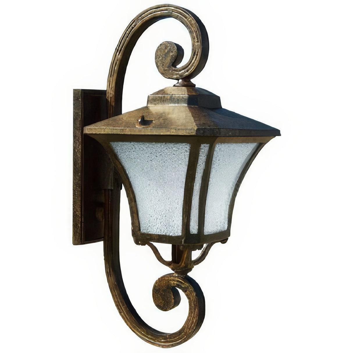 Dabmar Lighting GM217-DS dark bronze stone outdoor wall light fixture