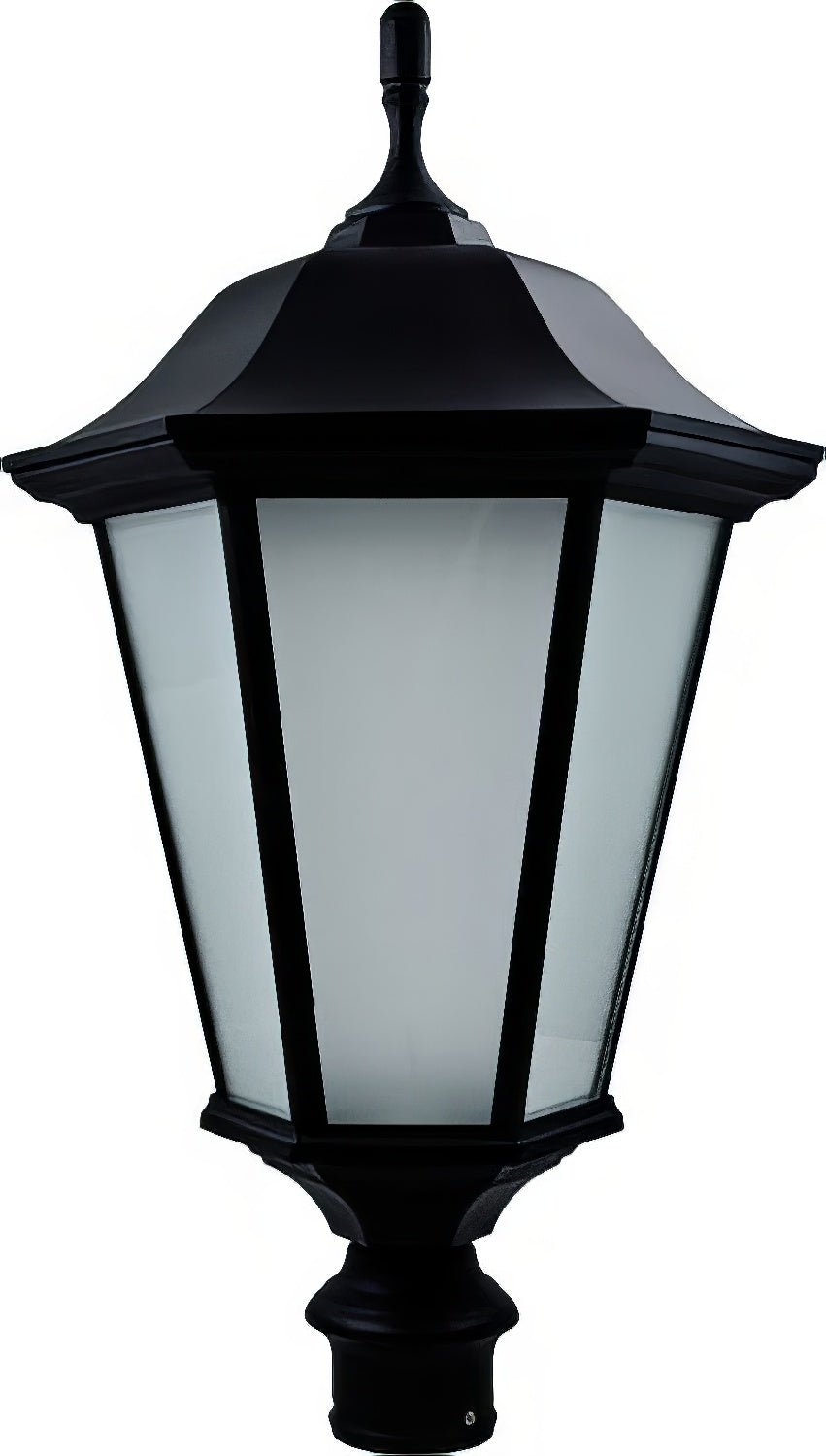 Dabmar Lighting GM225-L30-65K-B-FR black outdoor post light fixture