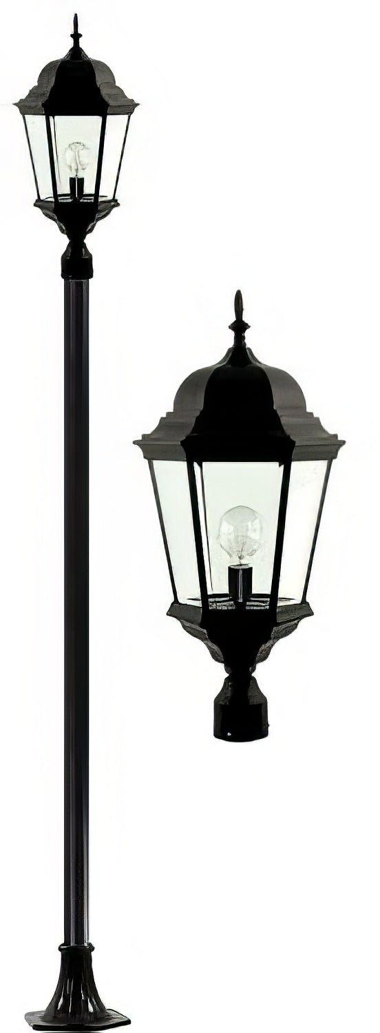 Dabmar Lighting GM2351-L30-30K-B black post light & pole