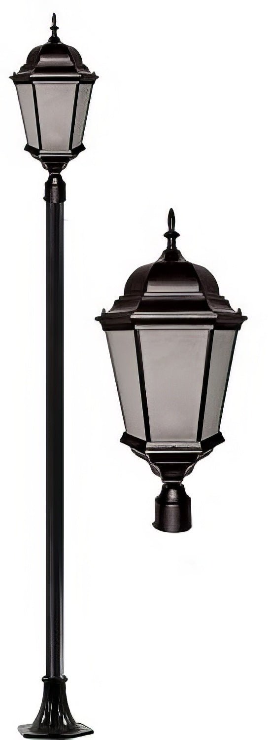 Dabmar Lighting GM2351-L30-65K-B-FR black post light & pole