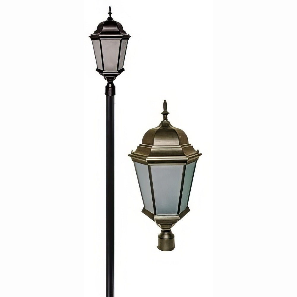 Dabmar Lighting GM2351-L30-65K-BZ-FR bronze post light & pole