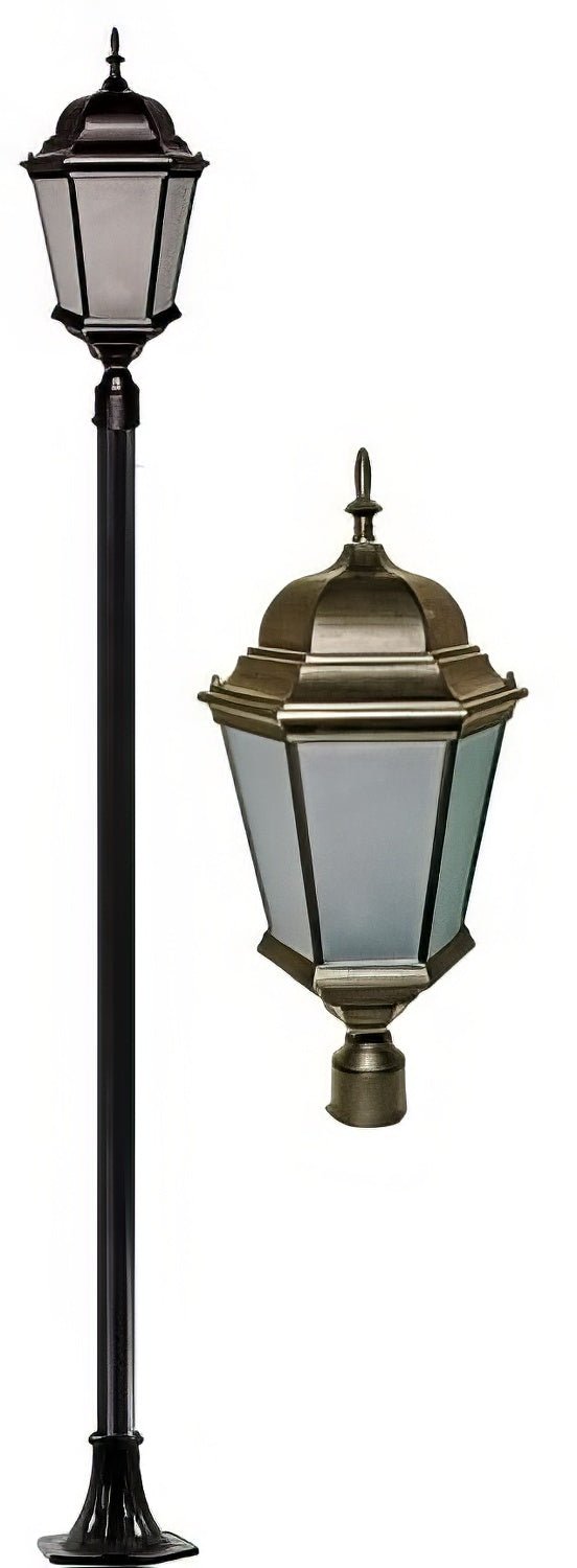 Dabmar Lighting GM2351-L30-65K-BZ-FR bronze post light & pole