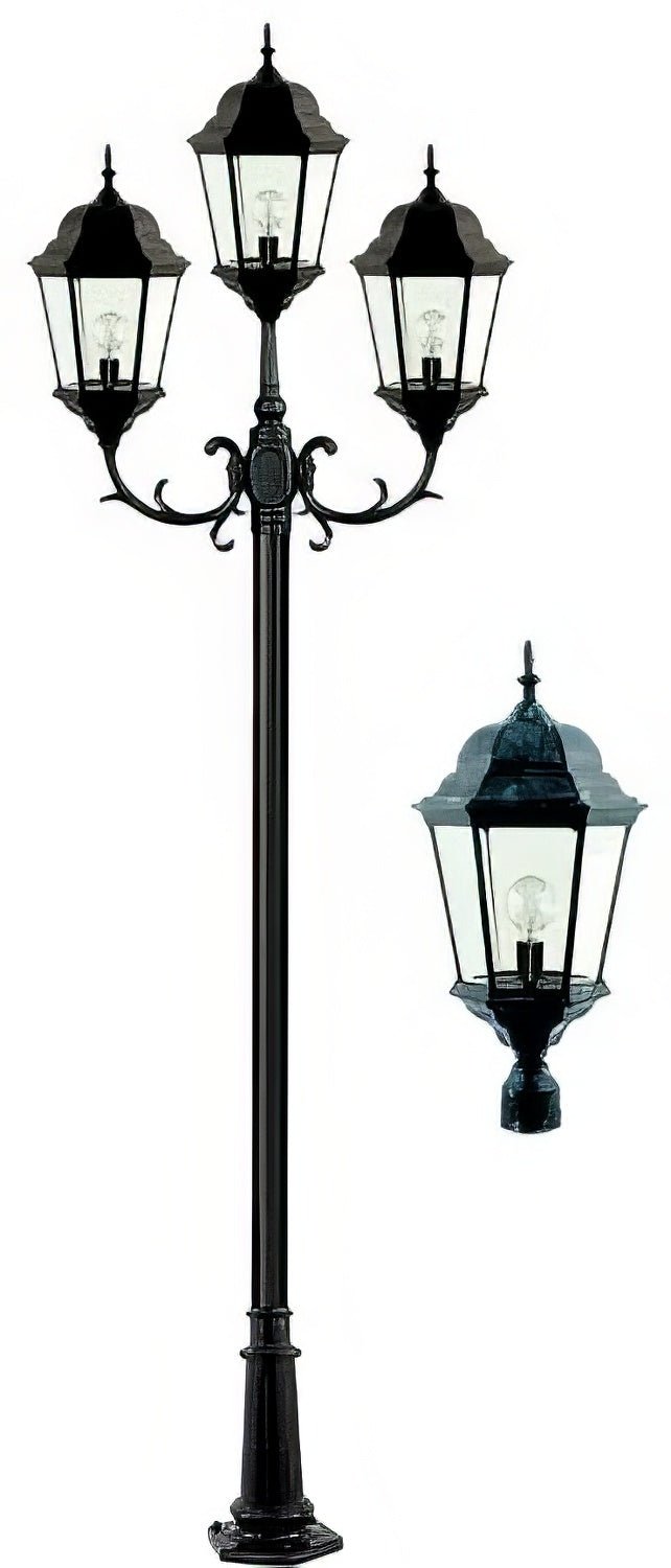 Dabmar Lighting GM2353-L60-50K-VG verde green post light & pole